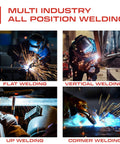 Multi-industry all position welding demonstration, featuring flat, vertical, up, and corner techniques using ER70S-6 MIG Welding Wire.