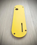 Yellow zero clearance insert for DWE7485 table saw with riving knife slot, part of Zero Clearance Inserts 4 Pack For DeWalt DWE7485.