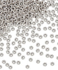 600pcs Flower Spacer Beads Daisy Metal Spacers Antique Silver Petal Beads for Earring Bracelet Necklace Jewelry Making, 5.5x2mm Large Hole 1.8mm