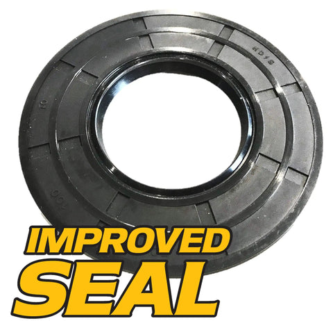 Rock Solid Bearing And Seal Kit For Kenmore Elite HE3T HE4T HE5T And Whirlpool Duet Washer seal, black rubber, improved design for quiet operation.