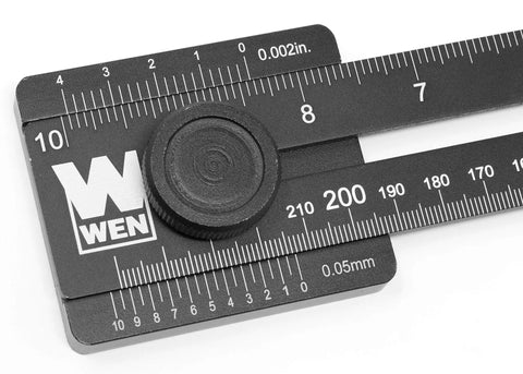 10 Inch Aluminum Offset Marking Gauge And Layout Tool With Laser Etched Scale For Caliper Level Precision Handy Dual Metric And Imperial Vernier Center Knob For Easy Sliding And Accurate Marking On Wood And Metal, close-up