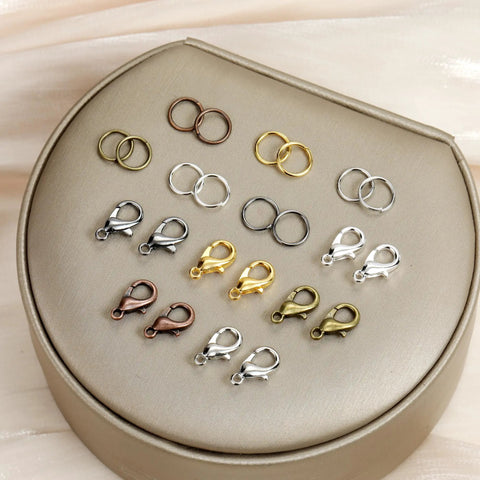 Lobster Claw Clasps And Open Jump Rings Set For Jewelry Making 270 Pcs 8Mm Jump Rings 6 Color Options Perfect For Bracelets Necklaces