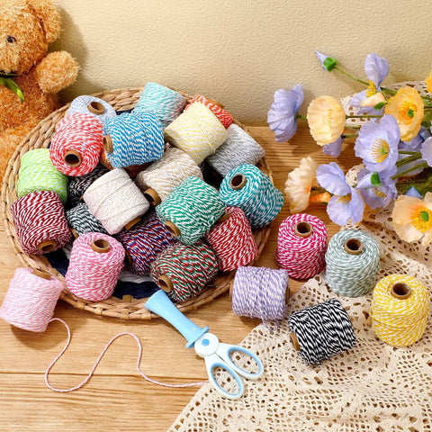 Colorful Cotton Twine Set Dope 30 Rolls Of 2mm Craft String For Wrapping DIY Projects Wedding Decor Gift Tying Home And Garden Use