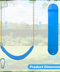 Heavy Duty Swing Seat Set With 66 Inch Chains, Two Pack Replacement Seats For Backyard Playset, Includes Snap Hooks diagram