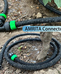 Top Rated 17 Piece Soaker Hose Repair Fittings Kit With 3/4 In Two Way Splitter Valves End Caps And Connectors For 1/2 Inch Garden Hoses, black hose setup