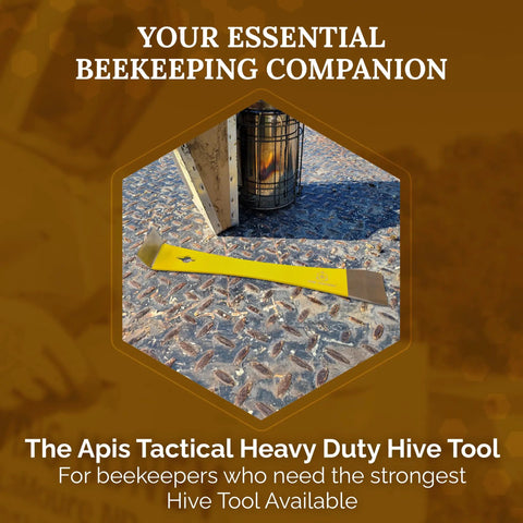 Heavy Duty Beehive Tool For Beekeeping Prying Lifting And Scraping With 3 Point 5mm Thick Heat Treated Stainless Steel beside hive smoker