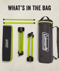Space Saving Outdoor Camp Furniture Set With Chair, Cot, And Table Carry Bag Included Compact 3 In 1 Gear parts unpacked