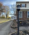 Outdoor house address 4741 plaque with 5 Inch Modern Floating Address Numbers For Houses In Rust Proof Zinc Alloy With A High Gloss Black Finish Dope Easy To Install Outdoor House Numbers Durable Weather Resistant Address Plaque For Home Exterior