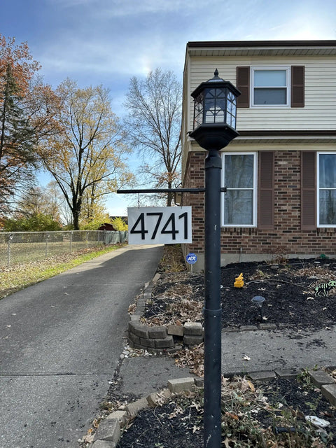 Outdoor house address 4741 plaque with 5 Inch Modern Floating Address Numbers For Houses In Rust Proof Zinc Alloy With A High Gloss Black Finish Dope Easy To Install Outdoor House Numbers Durable Weather Resistant Address Plaque For Home Exterior