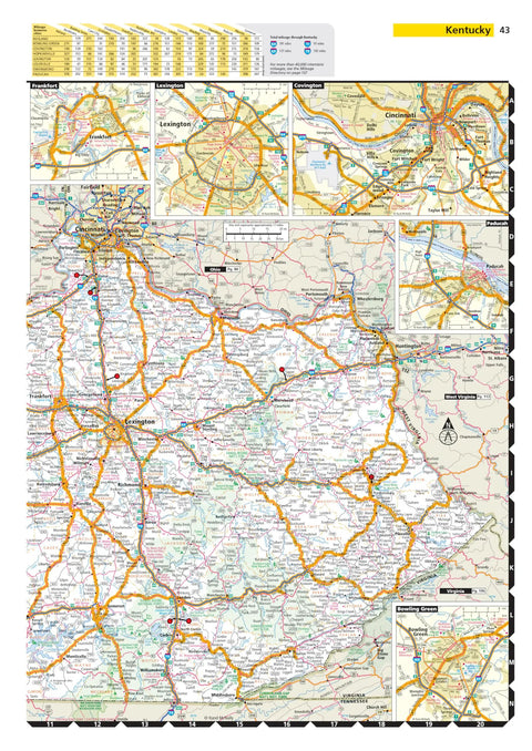 2026 Truckers Road Atlas For United States, Canada, And Mexico, The Ultimate Guide For Professional Drivers Featuring Up To Date Route Maps, Truck Stops, Weigh Stations, And Navigation Tips For Safer, Smoother Hauls. Kentucky map page