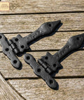 Heavy Duty Screen Door Hinges With Oil Blackened Finish Solid Pair 6 Inch Long By 4 Inch Wide Victorian Colonial Style.
