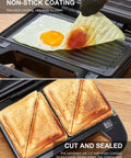 Reemix 3-In-1 Waffle Grill And Sandwich Maker Panini Press With 750W Power non-stick cooking plates with egg and grilled sandwich