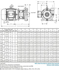 Heavy Duty Straight Centrifugal Pump Built Tough For Moving Chemicals Hot Fluids And Dirty Water Without Breaking A Sweat Featuring 316 Stainless Steel Construction And Self Cleaning Efficiency, technical specifications chart.