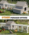 Cozy Predator Proof Chicken Coop For 2 To 4 Chickens With 2 Nesting Boxes Easy Clean Removable Tray Wooden Hen House