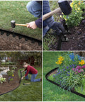 40 Foot Landscape Edging Kit With 2 Inch Tall Black Lawn Border Pro Grade Build Includes Scissors 36 Garden Spikes And 2 Connectors