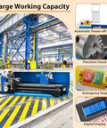 8X30 Inch Mini Metal Lathe With 750W Brushless Variable Speed Motor, precision chuck and digital display in factory setting.