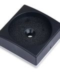 Low Profile Wall Protector For Baby Gates And Doorways Flat Top Guard Pad To Protect Bottom Spindles Safe For Pressure Gates Kid And Pet Friendly 4 Pack Made In USA Black - close-up view