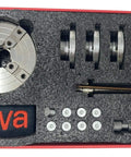 Pro-Tek G3 Wood Lathe Chuck Set With 2 Inch Pro-Tek Jaws, Woodworm Screw, Deluxe Storage Box, Nickel Plated