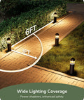 Low Voltage Landscape Lighting 12V 3W 3000K Warm White Outdoor Bollard Lights illuminating a walkway and garden path
