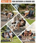 Multi-use Two Person Camping Chair Oversized and Comfortable Heavy Duty 660 Lb Capacity Portable Folding Two Seat Couch for outdoor and indoor use.