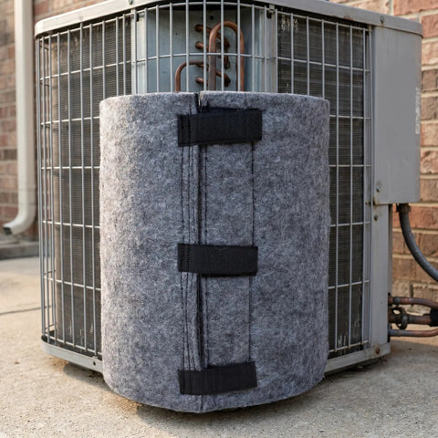 Self Adhesive Soundproof Foam Boards For Ac Compressor Units With Thick Sponge Noise Reduction Blanket for outdoor AC soundproofing installation.