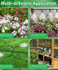 All In One Drip Irrigation Kit With 246 Ft Main One Half Inch Tube And One Quarter Inch Branch Tubing in diverse garden settings