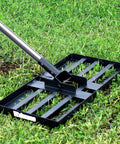 Heavy Duty Lawn Leveling Rake With Steel Handle Pro Grade Yard Leveler For Dirt Sand Clods Smooths Soil 17 By 10 Inches