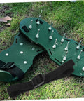 8Pcs Garden Aerator Shoes Straps Durable Aerating Sandals For Lawn For Men And Women with spikes on grass