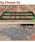 Comparison of Heavy Duty Drag Harrow Driveway Grader For Gravel Tow Behind Lawn Rake highlighting durability