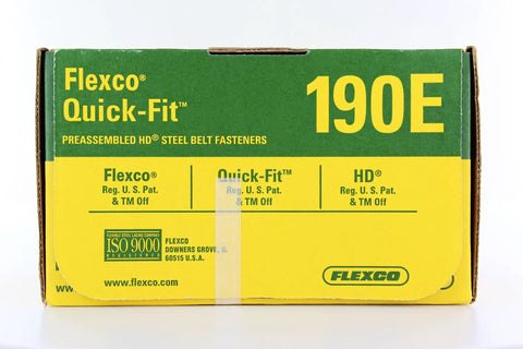 190E Box Quick Fit Bolt Solid Steel Plate Fastener Kit packaging for belt repair and installation.