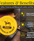 Yellow Saddle Soap Leather Cleaner And Conditioner All In One For Boots Kicks Bags Saddles And More Soften Dry And Restore Shine