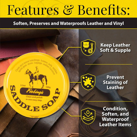 Yellow Saddle Soap Leather Cleaner And Conditioner All In One For Boots Kicks Bags Saddles And More Soften Dry And Restore Shine