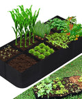 Fabric Raised Garden Bed Kit 128 Gallon With Eight Plant Grow Bags 3x6 Ft Planter For Growing Vegetables Potatoes And Flowers Built Tough