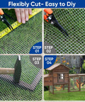 Hardware Cloth Half Inch By Forty Eight By One Hundred Feet, 19 Gauge Silver Galvanized After Welding, Rust Resistant Cage Fencing For Chickens, Rabbits, And Snakes, Tough As Nails Welded Wire Mesh used in chicken coop and garden enclosure