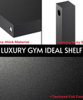 Versatile Sturdy Adjustable 4 Tier Home Gym Storage Rack Featuring Strong Steel Frame And Soft Drawer Top For Organizing Dumbbells And Dope Workout Essentials, showing heavy duty steel frame with ultra-thick material.