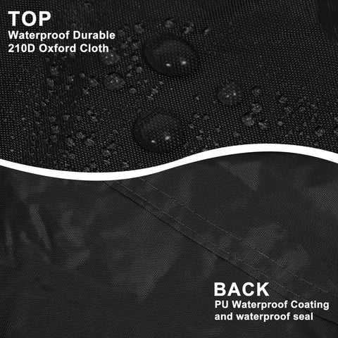 Close-up of waterproof surface material on Outdoor Heavy Duty Car Cover for Jeep Wrangler 4 Door JK JL TJ YJ 2007-2021