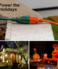 Heavy Duty 40 Foot Outdoor Extension Cord 16 AWG 3 Prong Grounded ETL Listed Green Power Cable For Yard Patio Garden Use