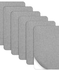 Self Adhesive Fabric Couch Repair Patches Kit 4x6 Inches Linen Mending Tape laying in stacked view