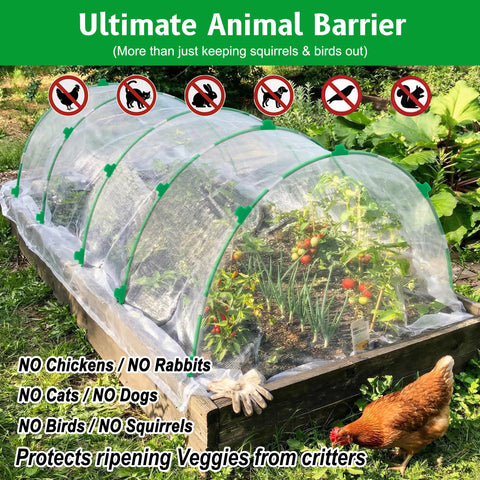 Garden Hoops For Raised Beds A 36 Piece Fiberglass Greenhouse Hoop Kit With Adjustable Frames For Row Covers And Bird Netting Rust Proof DIY Outdoor Plant Stakes Built Tough For Easy Setup In Any Garden