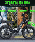 High Power 1500W Peak Fat Tire Electric Bike For Adults With All Terrain Tires great for road sand snow 60 mile range