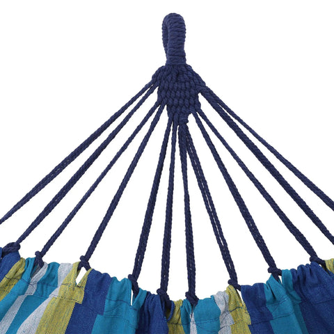 Double Hammock For Two People Outdoor Chill Zone Relaxation 98.4 X 59.1 Inches With 660 Pound Capacity heavy-duty rope detail