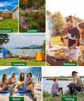 Collage of outdoor activities: backyard, garden, camping, barbecue, beach, and fishing, all potential uses for Outdoor Mosquito Repellent Incense Sticks, 120 Pack With Natural Citronella, Lemongrass And Rosemary Essential Oils, DEET Free, Pet Safe, Creates Mosquito Barrier For Backyard, Patio, Camping, Travel And Indoor Use.
