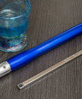 Woodturning carbide tool set: two blue-handled tools with a silver cutter bar for turning acrylic/resin on a lathe
