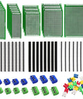 82 Piece Double Sided PCB Board Kit With Five Sizes And 40 Pin 2.54mm Male And Female Header Connectors For DIY Soldering