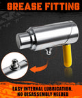 Hella Secure And Built Like A Tank Two Pack Five Eighths Inch Spring Loaded Plunger Pin With Twist Lock Cam Mechanism For Rust Resistant Trailer And Tow Truck Gear with grease fitting for easy lubrication.