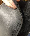 Close-up of Velcro strap on Self Supporting Knee Pads With Removable Shin Guards, Waterproof And Washable, Easy On Off Velcro Knee Caps