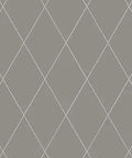 Rhombus Dark Grey Porcelain Tile For Floor And Wall, Slick 5.5 X 9.5 Inch, shown with smooth glazed finish, medium sheen