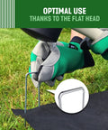 Heavy Duty 6 Inch Galvanized Landscape Staples Pack Of 50 Pro Grade Lawn Ground Spikes And Stakes For Weed Barrier Fabric And Landscaping, Rust Free And Extra Strong Steel For All Weather used to secure fabric