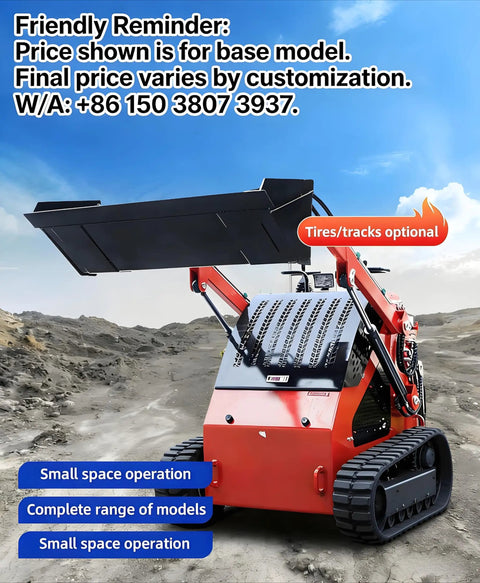 Compact Tracked Skid Steer Loader With Heavy Duty Rubber Tracks For All Terrain Work In Construction Demolition Landscaping