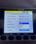 Close-up of a configuration screen on Drip Feed DNC USB Reader For CNC Machines With WiFi Transfer Portable Micro DNC Device